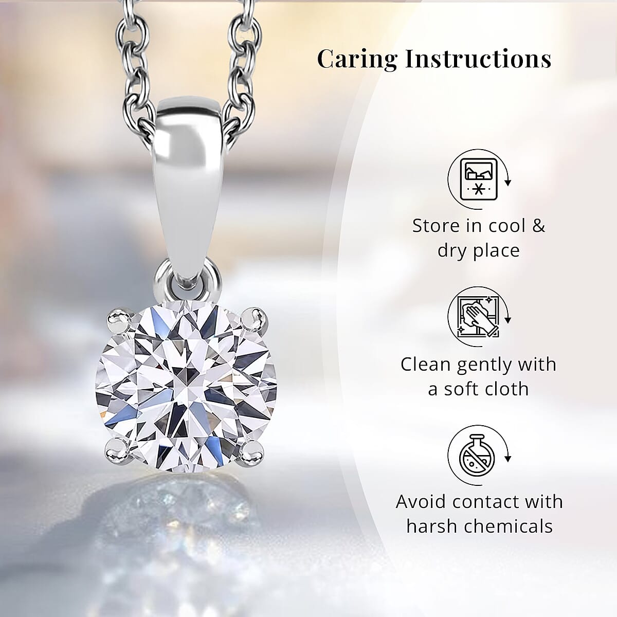 IGI Certified Luxuriant Lab Grown Diamond E-F VS 2.00 ctw Pendant Necklace in Rhodium Over Sterling Silver 20 Inches image number 7