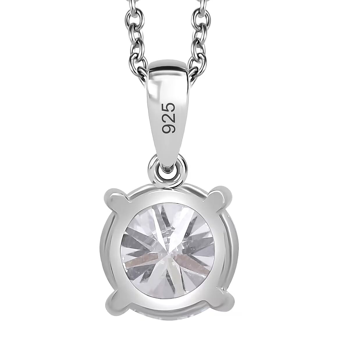 IGI Certified Luxuriant Lab Grown Diamond E-F VS 2.00 ctw Pendant Necklace in Rhodium Over Sterling Silver 20 Inches image number 8