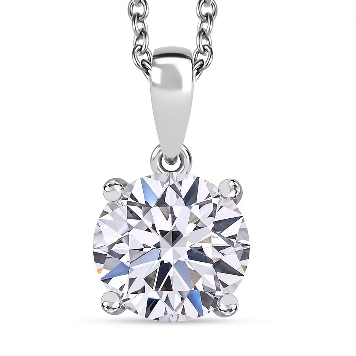 IGI Certified 950 Platinum Luxuriant Lab Grown Diamond E-F VS 3.00 ctw Pendant Necklace 20 Inches image number 0