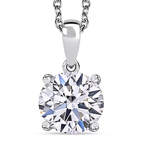 IGI Certified 950 Platinum Luxuriant Lab Grown Diamond E-F VS 3.00 ctw Pendant Necklace 20 Inches