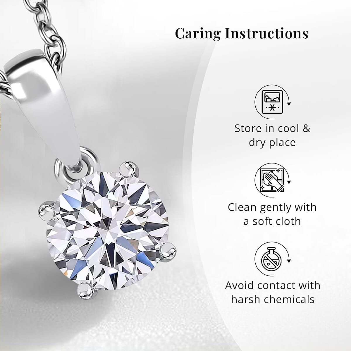 IGI Certified 950 Platinum Luxuriant Lab Grown Diamond E-F VS 3.00 ctw Pendant Necklace 20 Inches image number 7