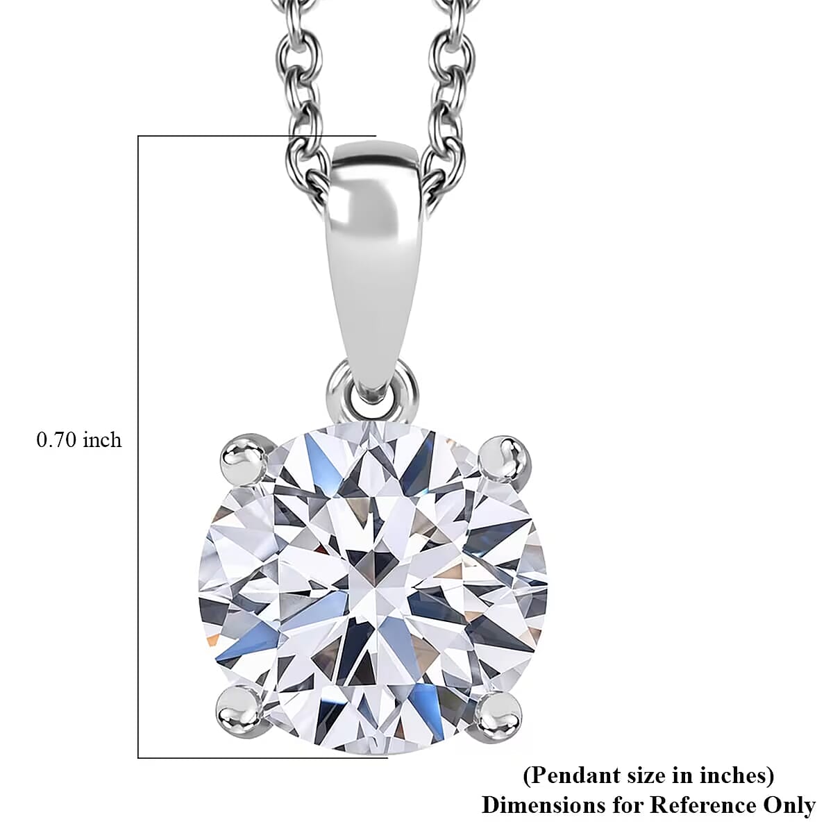 IGI Certified 950 Platinum Luxuriant Lab Grown Diamond E-F VS 3.00 ctw Pendant Necklace 20 Inches image number 9
