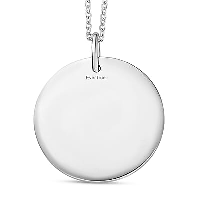 EverTrue Footprints Pendant in 18K YG Plated and Platinum Bond with Stainless Steel Necklace 20 Inches
