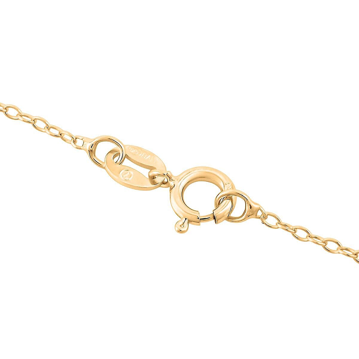 14K Yellow Gold Over Sterling Silver Pendant Necklace (18 Inches) 1.80 Grams
