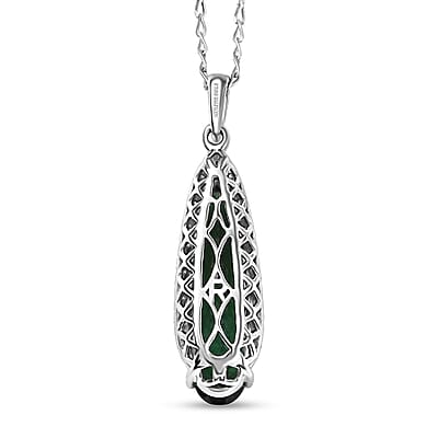 Certified & Appraised Rhapsody AAAA Santa Rosa Tourmaline and E-F VS Diamond 4.78 ctw Pendant Necklace in 950 Platinum 20 Inches