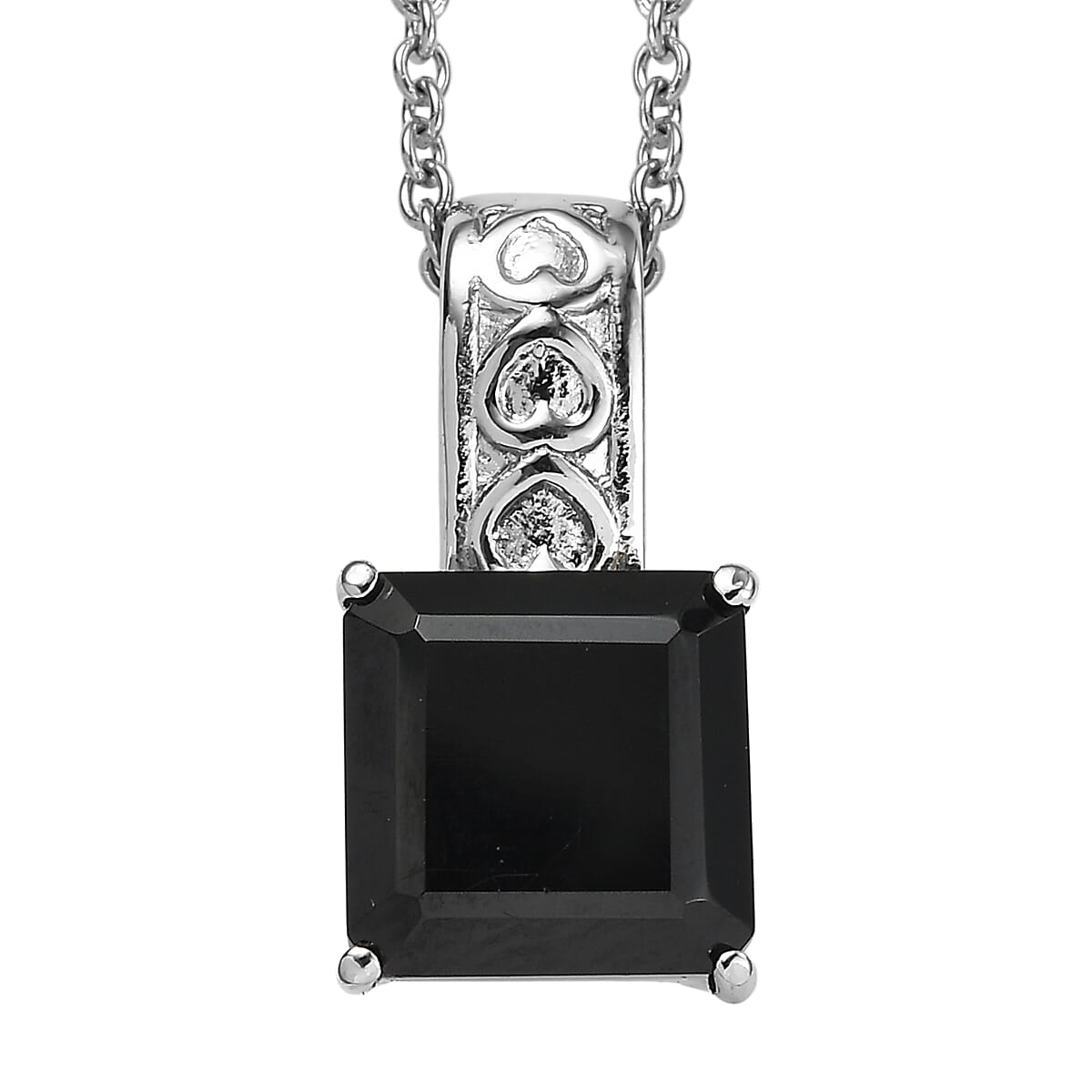 EverTrue Sky Blue Topaz Pendant Necklace (20 Inches) in Stainless Steel 6.20 ctw 4410568