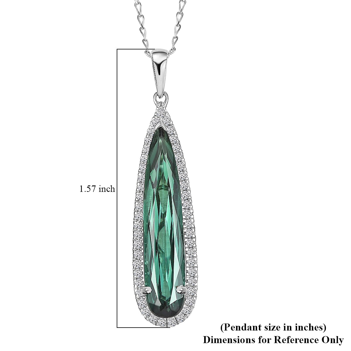 Certified & Appraised Rhapsody AAAA Santa Rosa Tourmaline and E-F VS Diamond 5.94 ctw Pendant Necklace 20 Inches in 950 Platinum 5.73 Grams