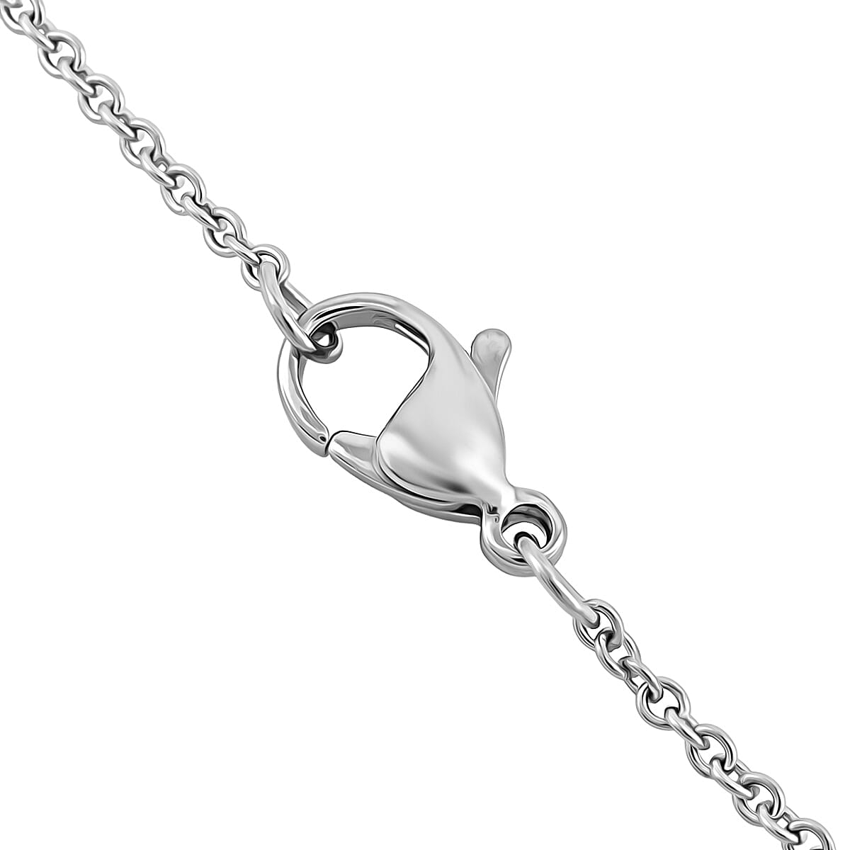Glass Figure Foil Miner Heart Pendant Necklace in ION Plated YG Stainless Steel 20 Inches image number 4