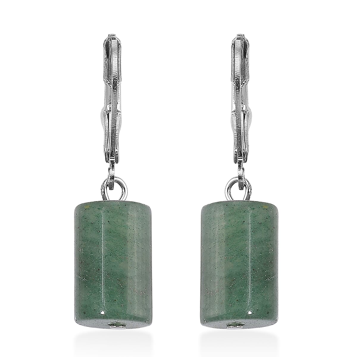 Green Aventurine 136.40 ctw Bracelet (7.00-9.00In) and Lever Back Earrings in Silvertone image number 5