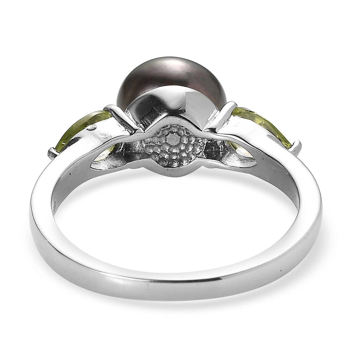 3 Piece Set - EverTrue Peacock Freshwater Pearl and Hebei Peridot 2.10 ctw Earrings, Ring (Size 7) and Pendant in Stainless Steel Necklace 20 Inches image number 4
