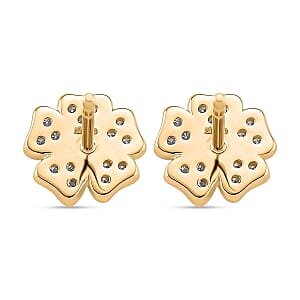 Moissanite 0.58 ctw Pendant and Earrings in 14K YG Over Sterling Silver