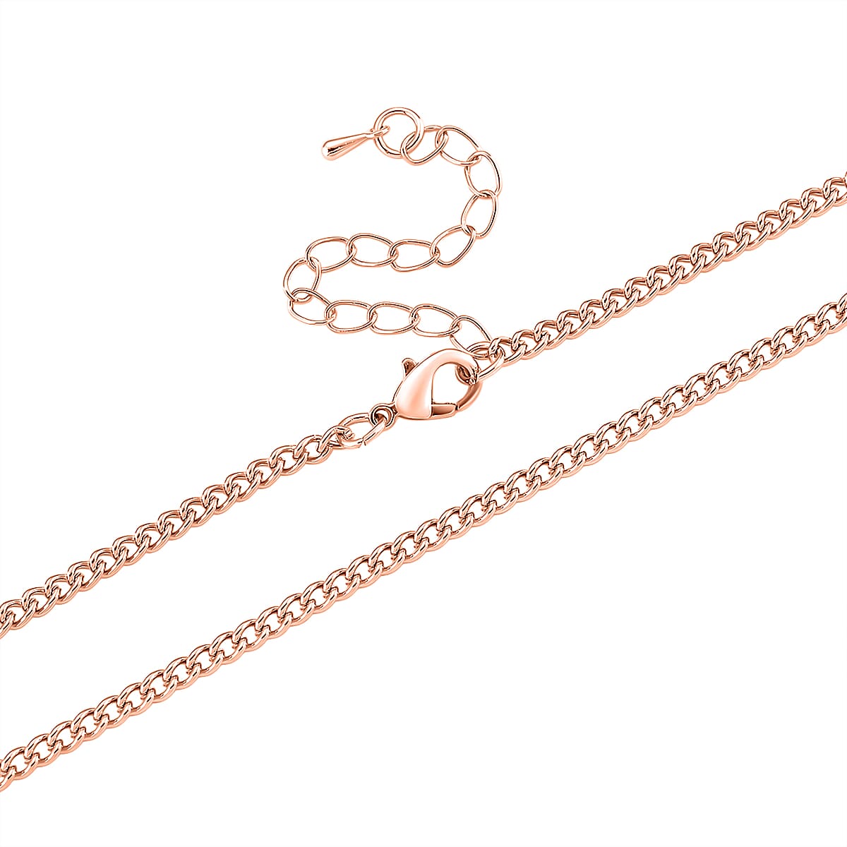 Pink Magic Color Glass and Austrian Crystal Heart of Ocean Pendant Necklace in Rosetone 24-26 Inches image number 4