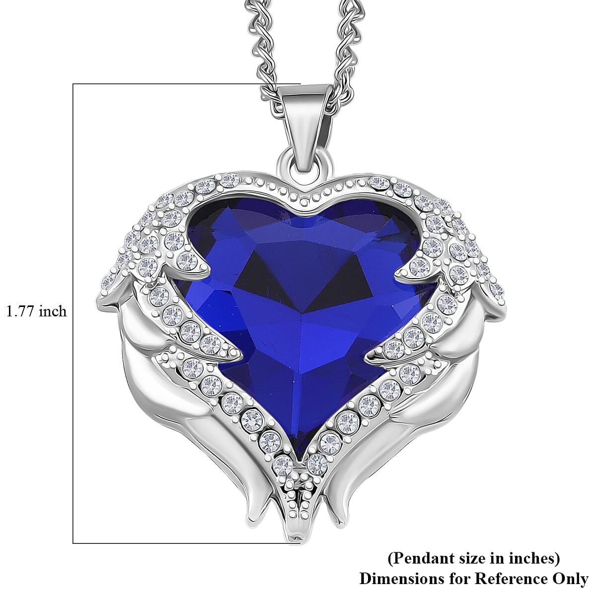 Buy Blue Glass and Austrian Crystal Heart of Ocean Pendant