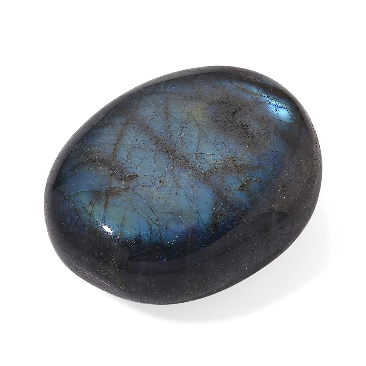 Labradorite 350.00 ctw Large Palm and Beaded Stretch Bracelet image number 6