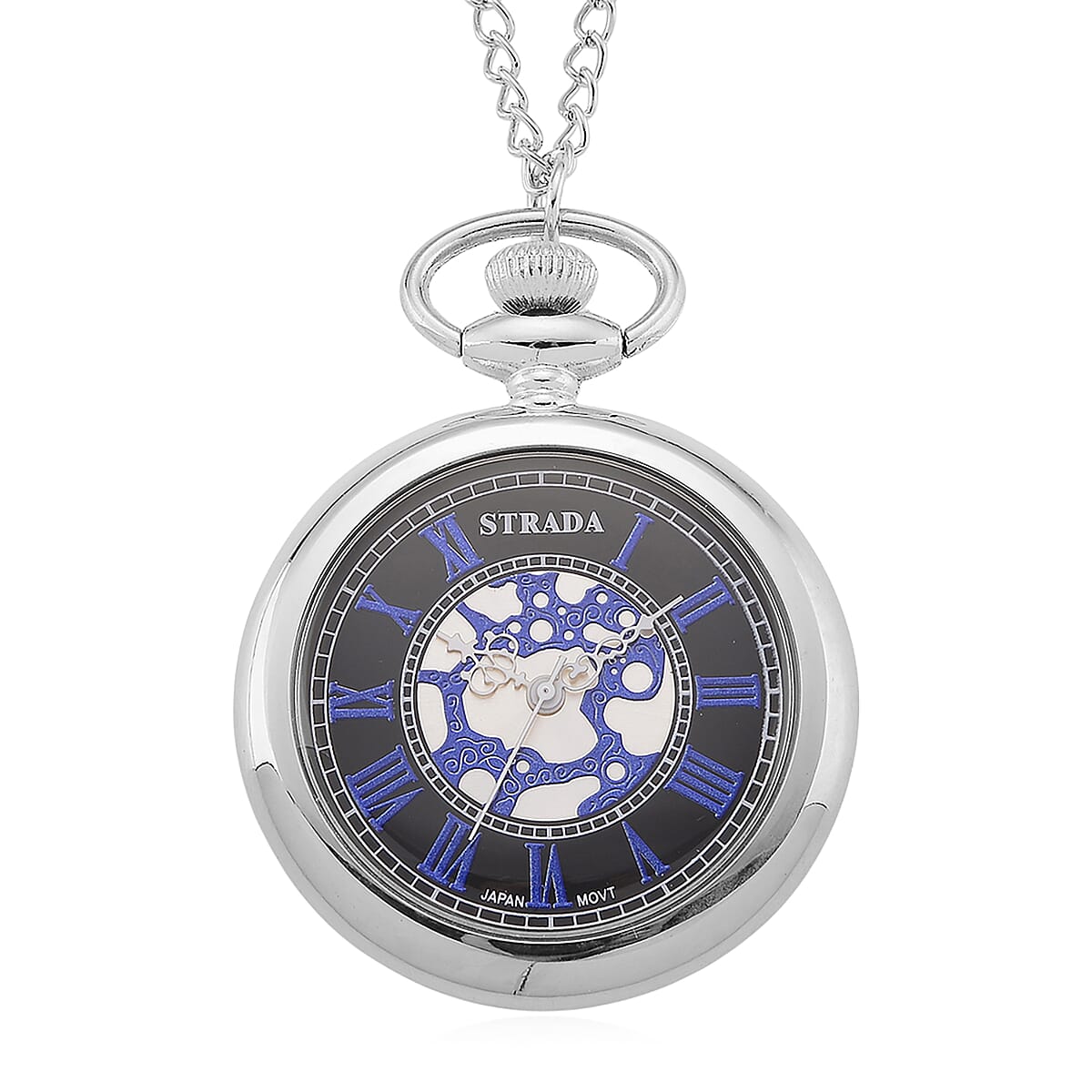 Strada Multi Murano Style Japanese Movement Pocket Watch in Goldtone and ION Plated YG Stainless Steel Earrings image number 6