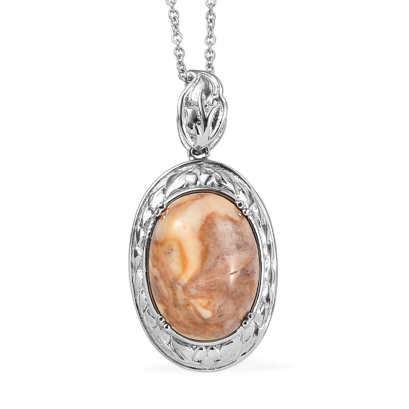 EverTrue Cherry Creek Pendant Necklace in Stainless Steel 16.10 ctw (20 Inches)