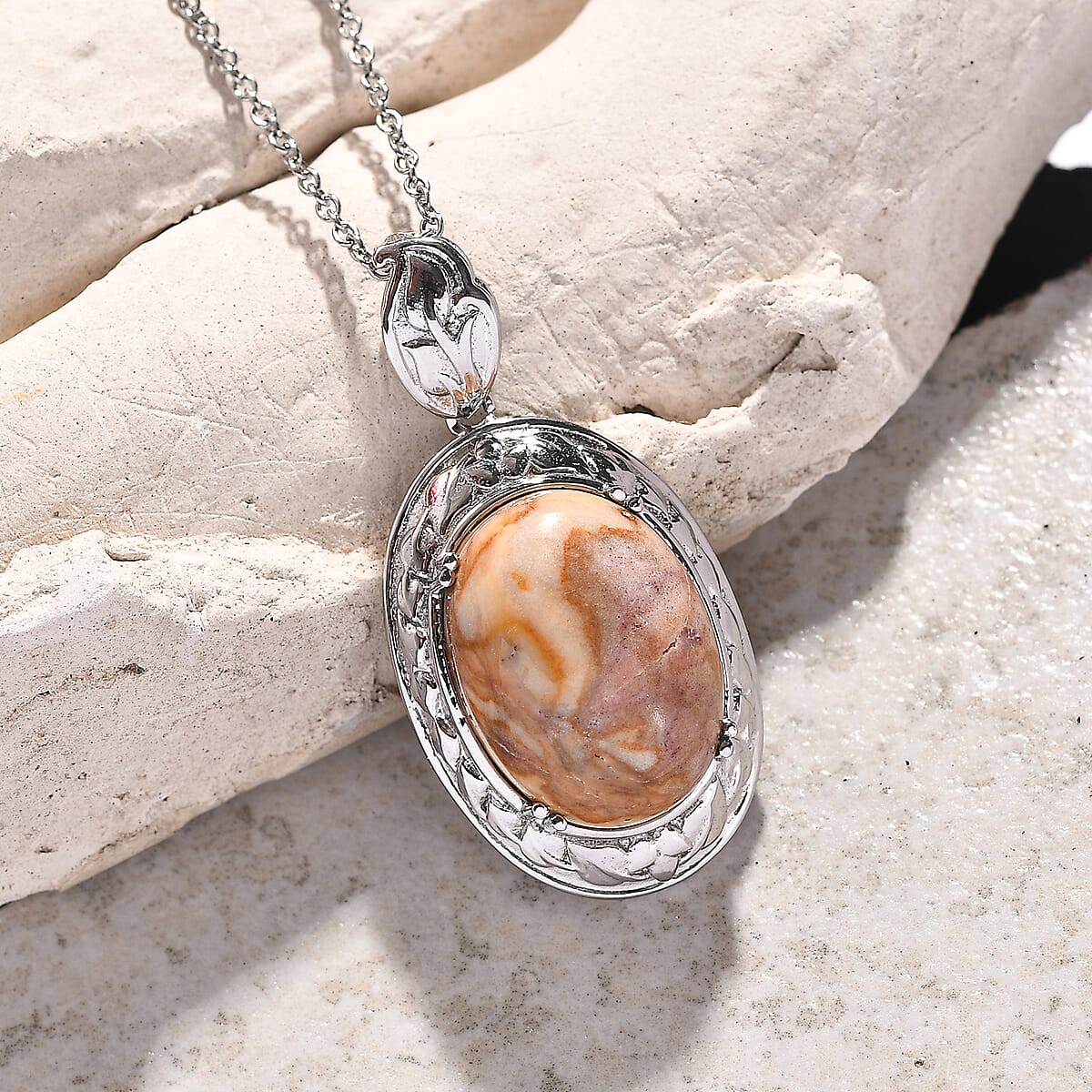 EverTrue Cherry Creek 16.10 ctw Pendant Necklace in Stainless Steel 20 Inches image number 1