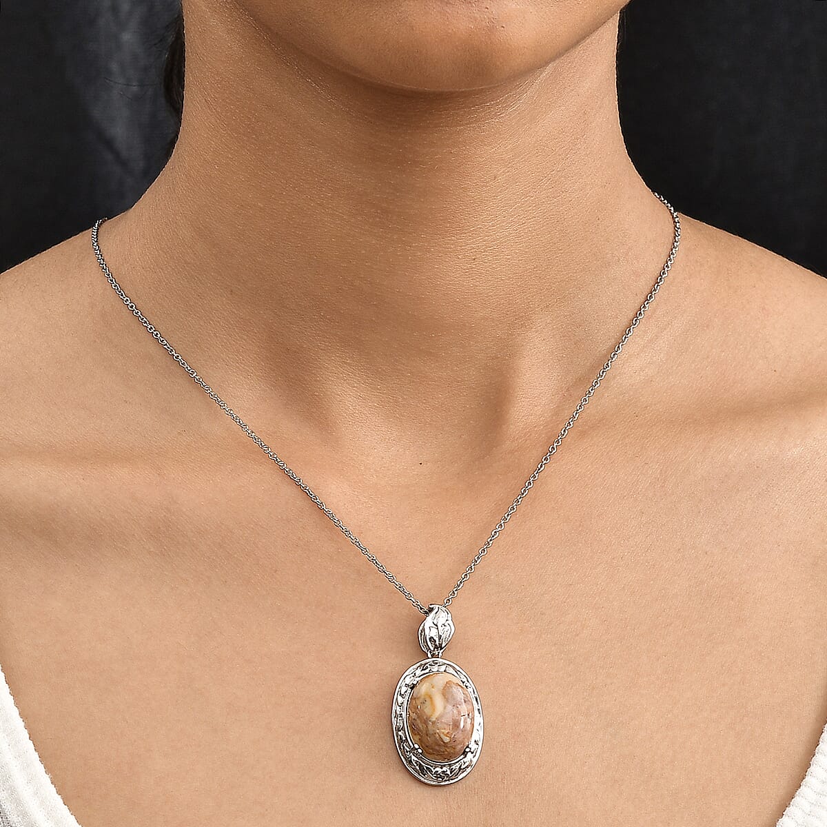 EverTrue Cherry Creek 16.10 ctw Pendant Necklace in Stainless Steel 20 Inches image number 2