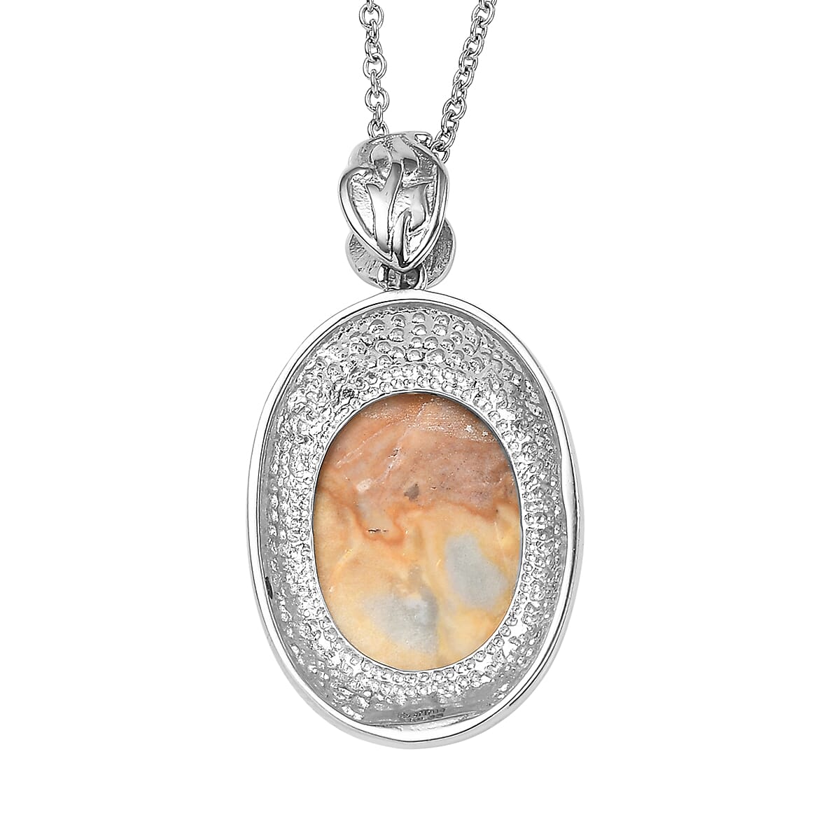 EverTrue Cherry Creek 16.10 ctw Pendant Necklace in Stainless Steel 20 Inches image number 4