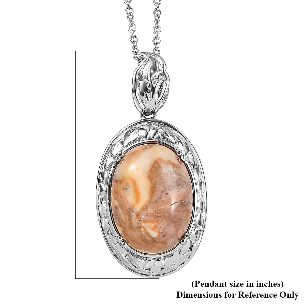 EverTrue Cherry Creek 16.10 ctw Pendant Necklace in Stainless Steel 20 Inches image number 6