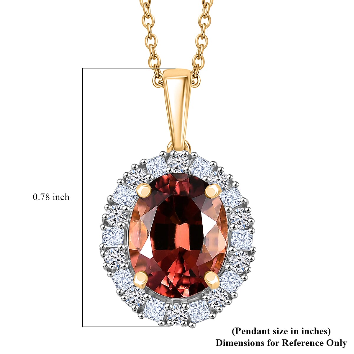 AAA Byzantine Tourmaline and G-H SI Luxuriant Lab Grown Diamond 2.56 ctw Pendant Necklace in 10K Yellow Gold 20 Inches image number 5