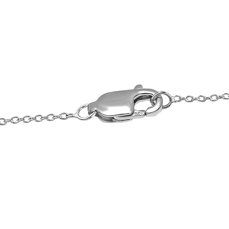 Lab Grown Polki Diamond 0.25 ctw Pendant Necklace 18 Inches in Sterling Silver