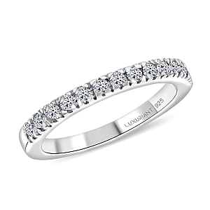  2 Piece Set Luxuriant Lab Grown Diamond G-H SI 0.85 ctw Everyday Brilliance Ring (Size 6.00) and Earrings in Rhodium Over Sterling Silver