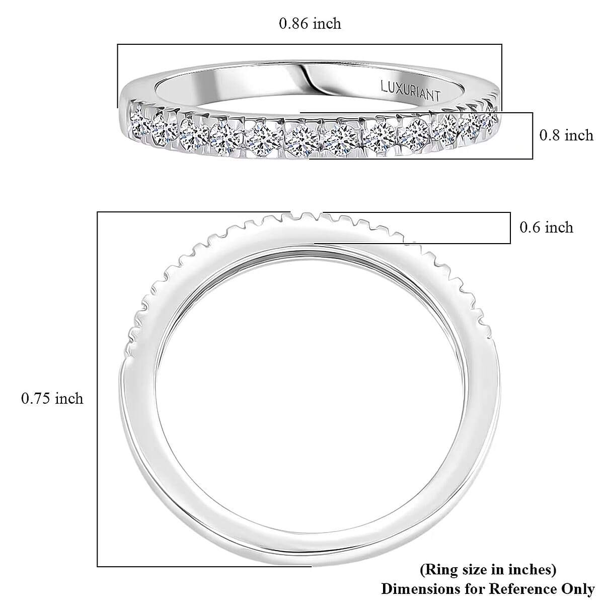  2 Piece Set Luxuriant Lab Grown Diamond G-H SI 0.85 ctw Everyday Brilliance Ring (Size 7.00) and Earrings in Rhodium Over Sterling Silver image number 6