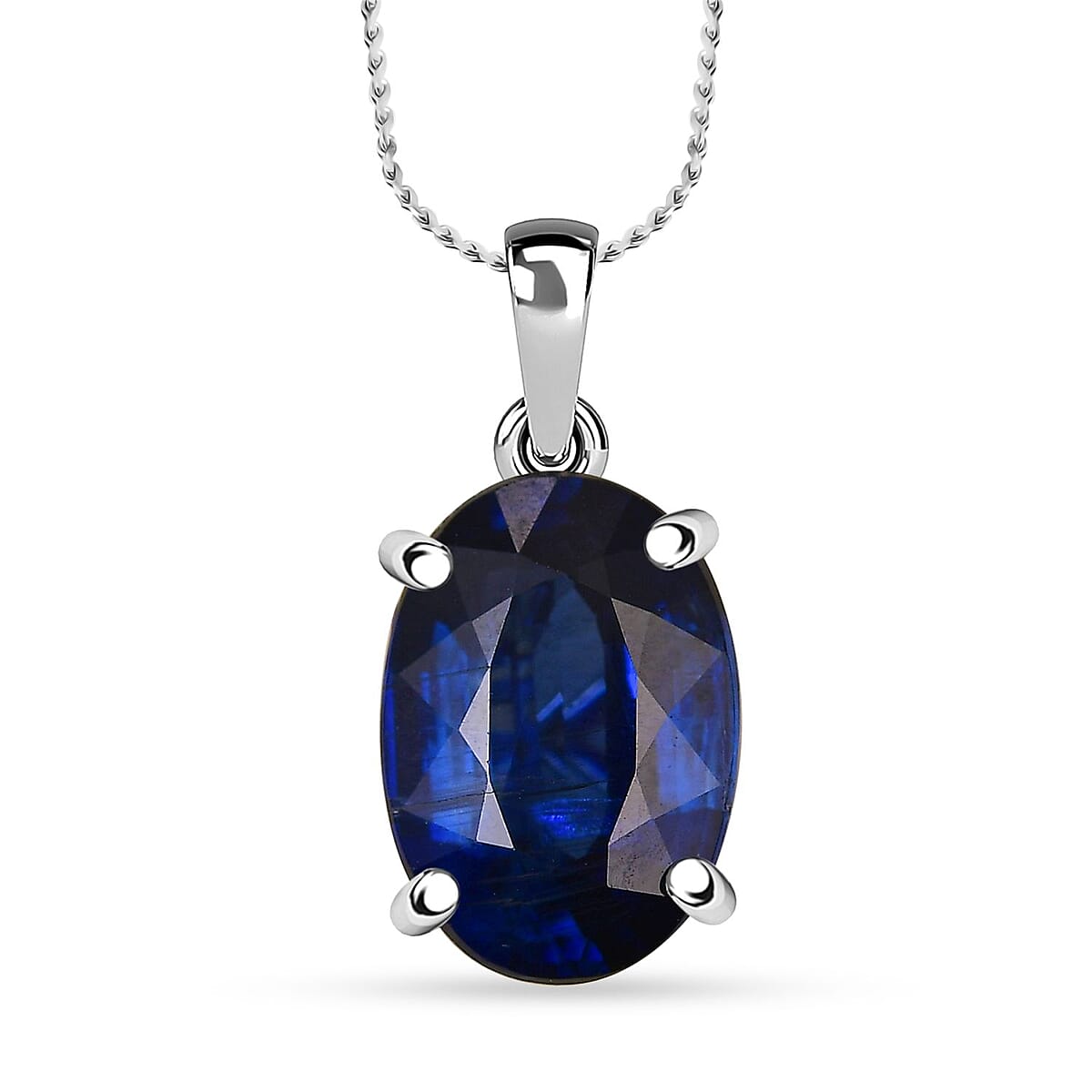 Rhapsody AAAA Kashmir Kyanite 8.15 ctw Blue Nova Pendant Necklace in 950 Platinum 20 Inches image number 0
