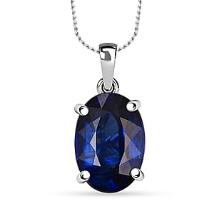 Rhapsody AAAA Kashmir Kyanite 8.15 ctw Blue Nova Pendant Necklace in 950 Platinum 20 Inches