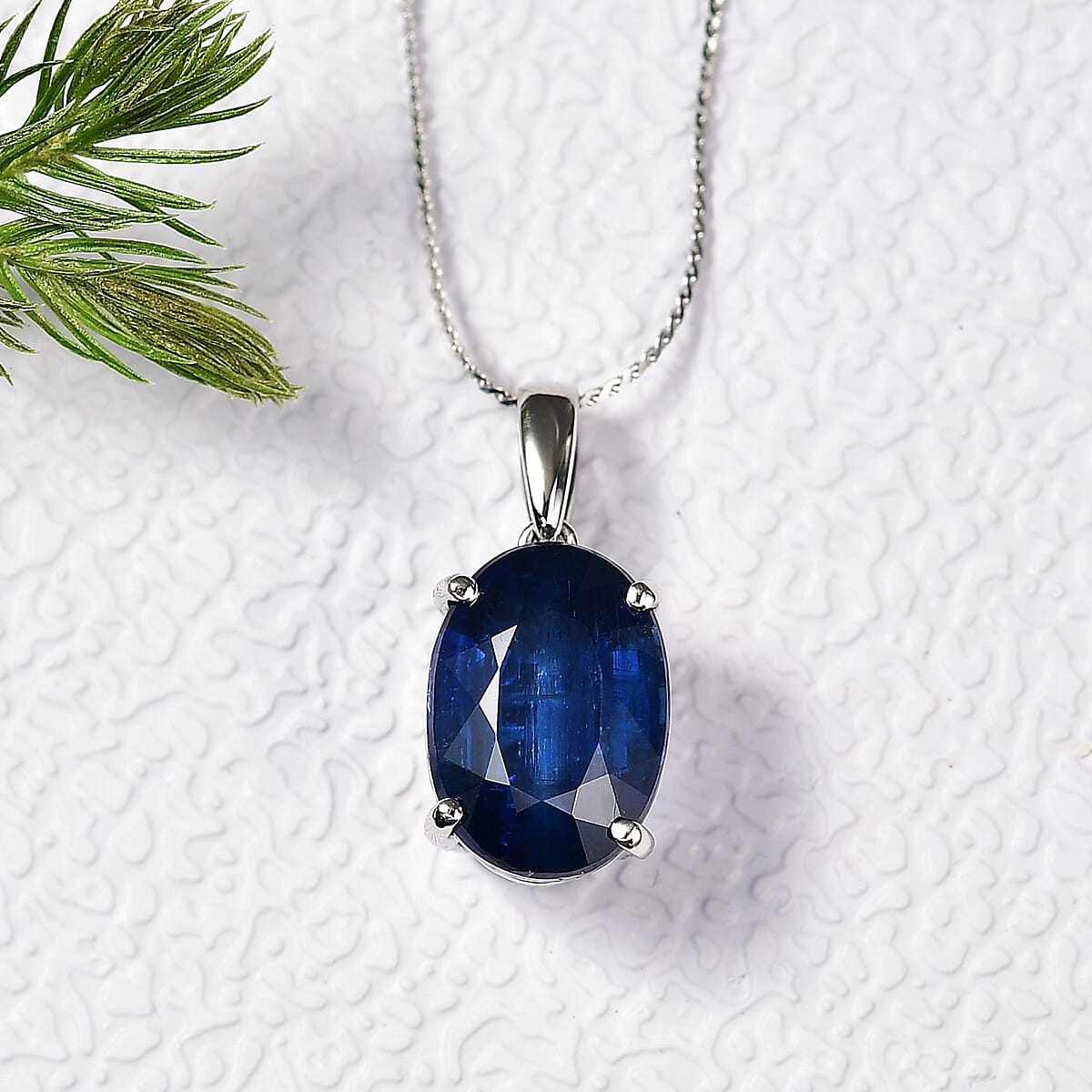 Rhapsody AAAA Kashmir Kyanite 8.15 ctw Blue Nova Pendant Necklace in 950 Platinum 20 Inches image number 1