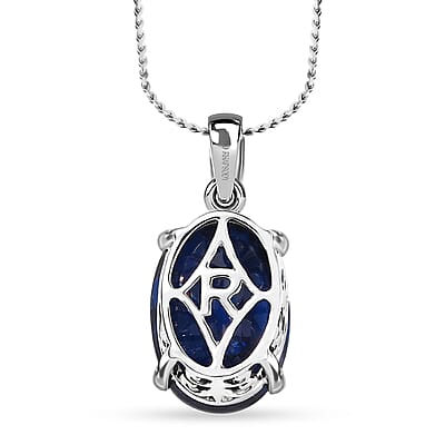 Rhapsody AAAA Kashmir Kyanite 8.15 ctw Blue Nova Pendant Necklace in 950 Platinum 20 Inches