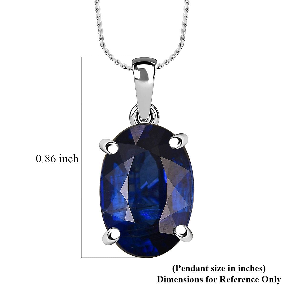 Rhapsody AAAA Kashmir Kyanite 8.15 ctw Blue Nova Pendant Necklace in 950 Platinum 20 Inches image number 6