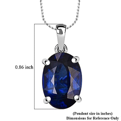 Rhapsody AAAA Kashmir Kyanite 8.15 ctw Blue Nova Pendant Necklace in 950 Platinum 20 Inches