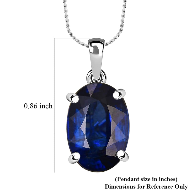 Rhapsody AAAA Kashmir Kyanite 8.15 ctw Blue Nova Pendant Necklace in 950 Platinum 20 Inches