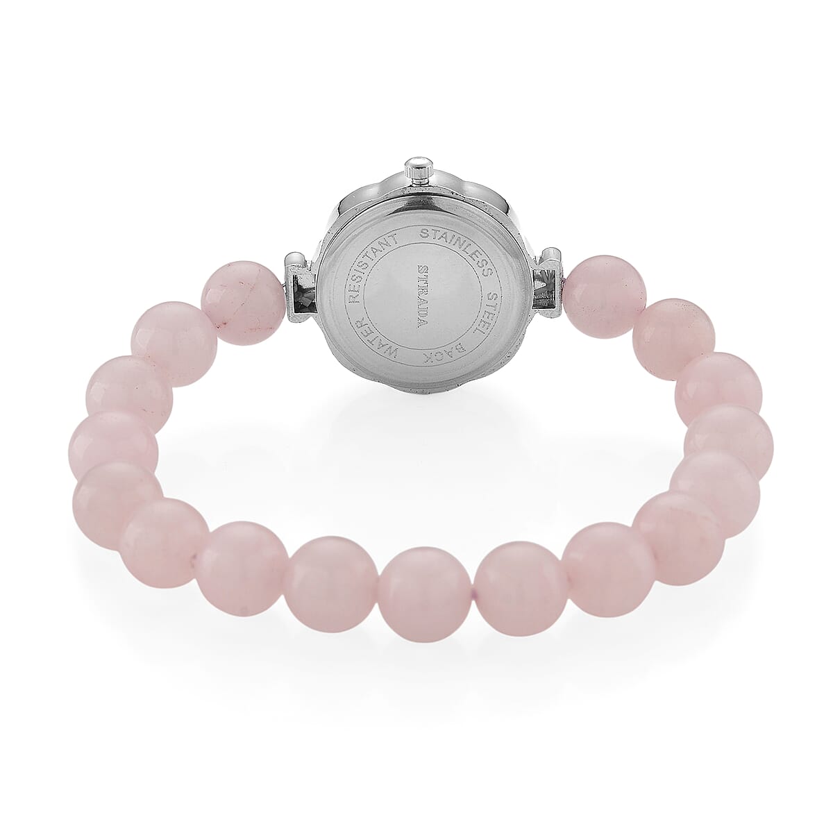 Strada Multi Gemstone Japanese Movement Bracelet Watch and 4pcs Beaded Bracelet (7-7.5In) in Silvertone 145.00 ctw image number 6