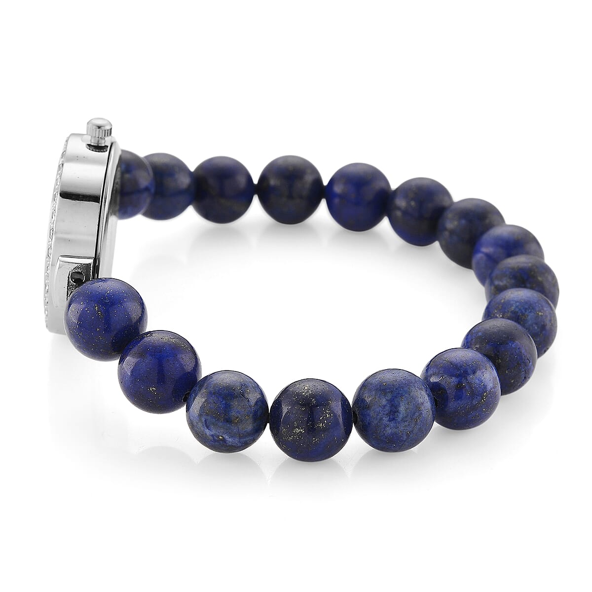 Strada Multi Gemstone Japanese Movement Bracelet Watch and 4pcs Beaded Bracelet (7-7.5In) in Silvertone 150.00 ctw image number 5