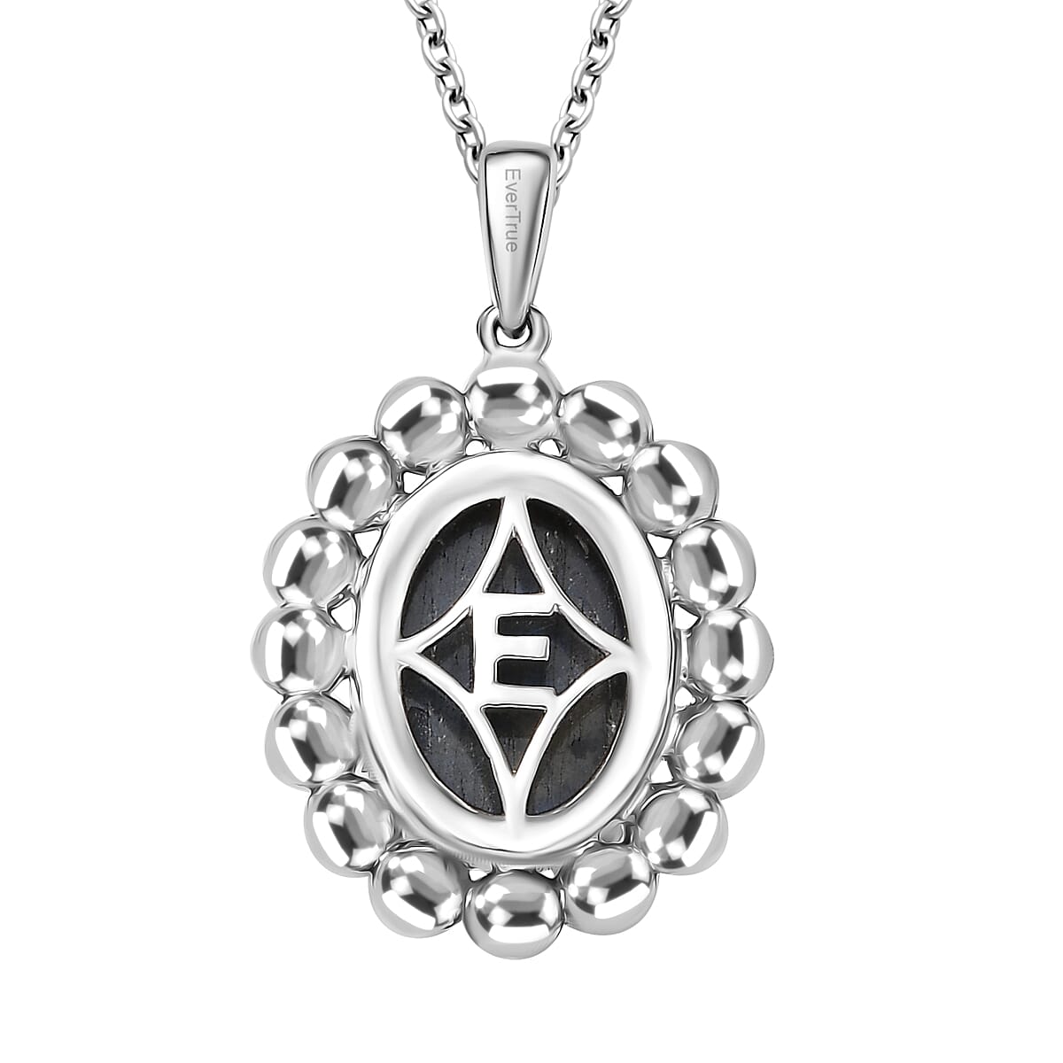 EverTrue AAA Malagasy Labradorite and Fresh Water Pearl 6.10 ctw Pendant in Platinum Bond with Stainless Steel Necklace 20 Inches image number 4