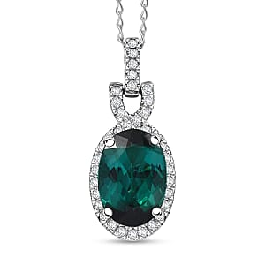 Certified & Appraised Rhapsody AAAA Pirineu Lagoon Tourmaline and E-F VS Diamond 5.50 ctw Pendant Necklace 20 Inches in 950 Platinum 4 Grams