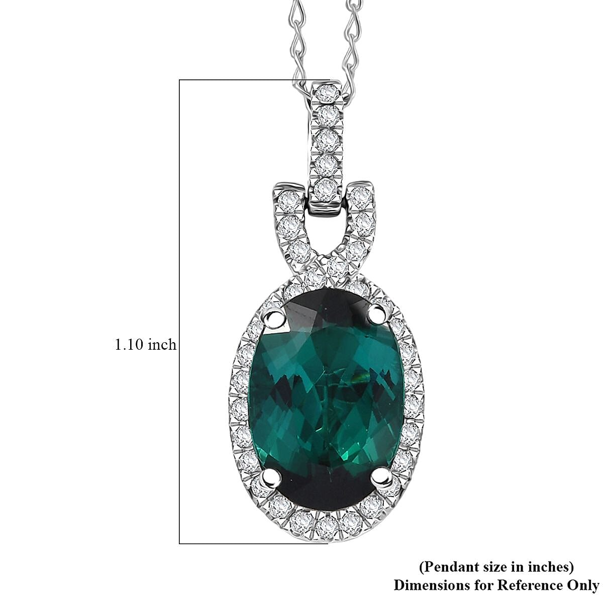 Certified & Appraised Rhapsody AAAA Pirineu Lagoon Tourmaline and E-F VS Diamond 5.50 ctw Pendant Necklace 20 Inches in 950 Platinum 4 Grams image number 5