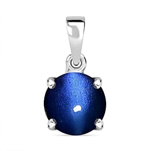 Aurora Moonstone 6.76 ctw Solitaire Stud Earrings, Ring (Size 9.0) and Pendant in Rhodium Over Sterling Silver