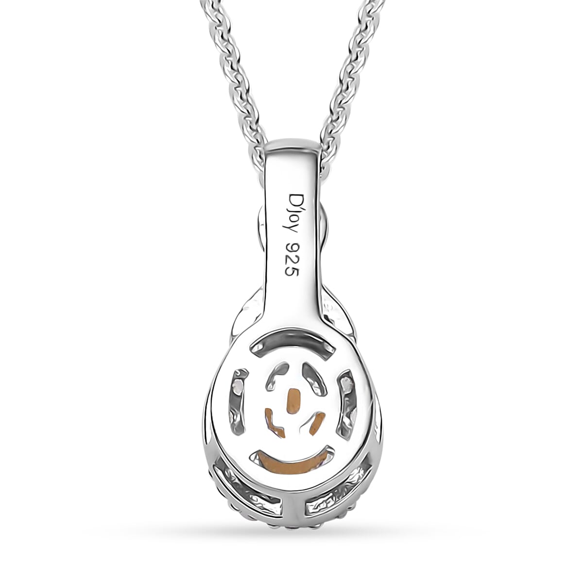 D'Joy Brazilian Citrine and White Zircon 0.60 ctw Pendant Necklace in 18K Vermeil YG and Rhodium Over Sterling Silver 20 Inches image number 4