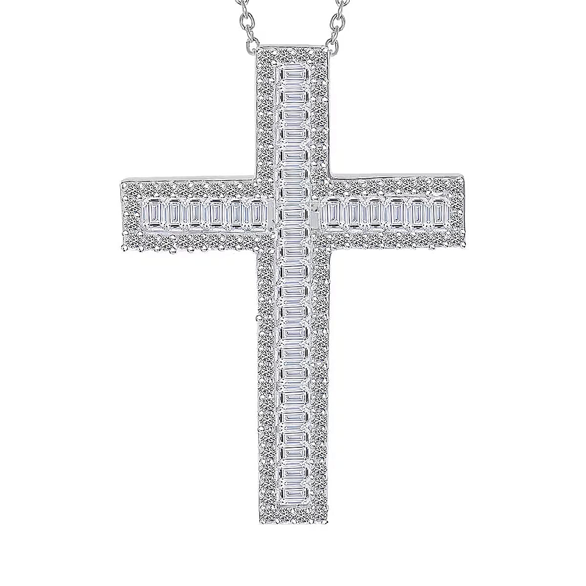 Ankur's Treasure Chest Doorbuster Luxuriant Lab Grown Diamond G-H SI 1.00 ctw The Mirror of the Soul Pendant Necklace in Rhodium Over Sterling Silver 20 Inches image number 0