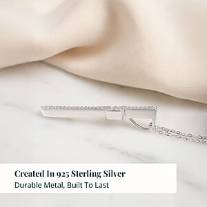 Luxuriant Lab Grown Diamond Cross Pendant Necklace in Rhodium Over Sterling Silver 1.00 ctw  (20 Inches)