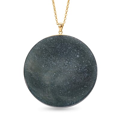 D'Joy Natural Olmec Jadeite 130.00 ctw Pendant Necklace in 14K YG Over Sterling Silver 20 Inches