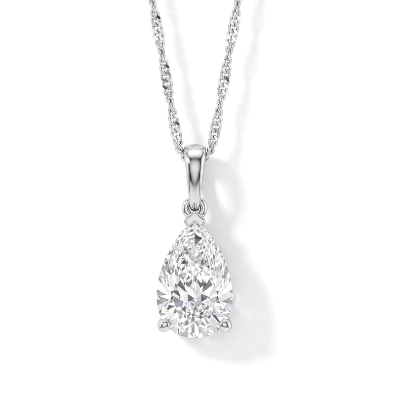 IGI Certified Luxuriant Lab Grown Diamond E-F VS 3.00 ctw Pendant Necklace 20 Inches in 950 Platinum 4.74 Grams