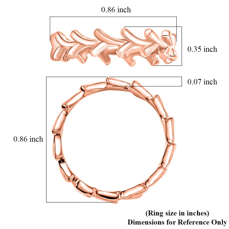 D'Joy Set of 3 Y-Link Band Ring in 18K Vermeil Yellow Rose Gold and Rhodium Over Sterling Silver (Size 6.0) 7 Grams