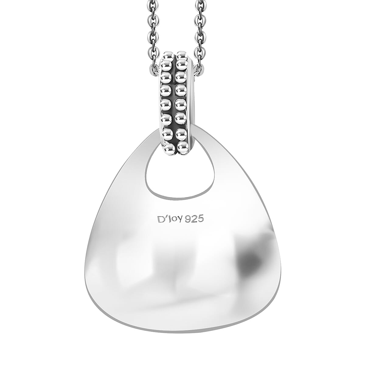 D'Joy Passport to Israel Artisan Crafted Floral Pendant Necklace in Sterling Silver 6 Grams 20 Inches image number 4