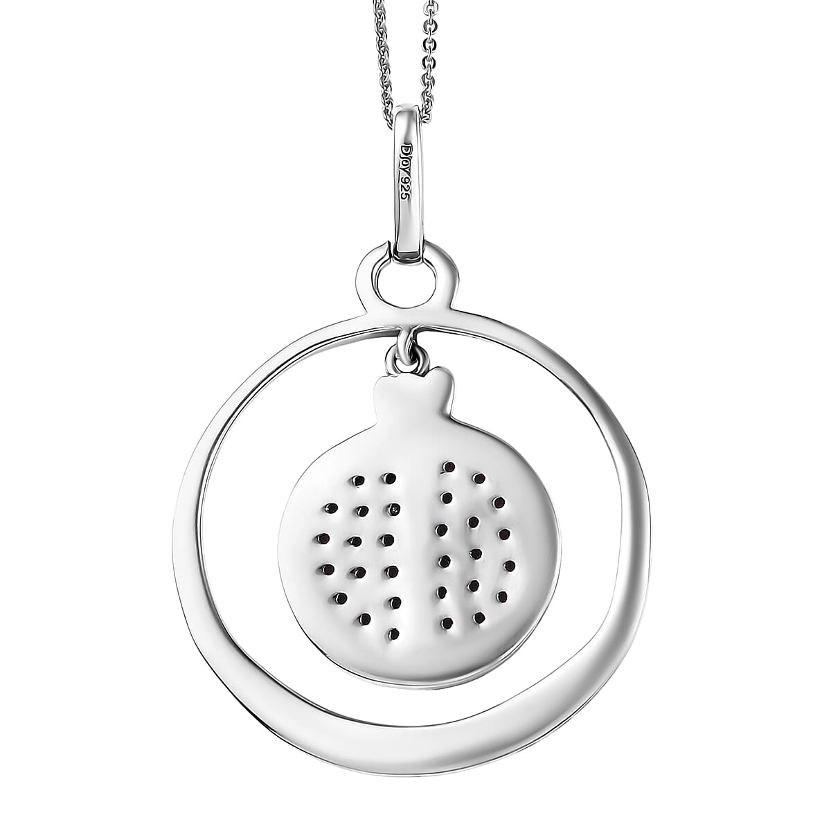 D'Joy Passport to Israel Artisan Crafted Orissa Rhodolite Garnet 1.40 ctw Pendant Necklace in Sterling Silver 20 Inches