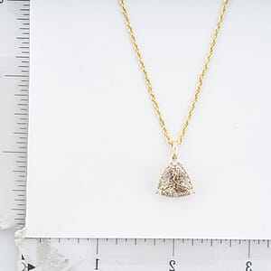 Certified & Appraised Luxoro AAA Turkizite and G-H I2 Diamond 3.50 ctw Pendant Necklace 18 Inches in 10K Yellow Gold 